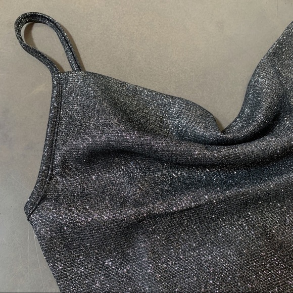 LAST ONE! mariposa | sparkly cowl neck crop top - Picture 3 of 6